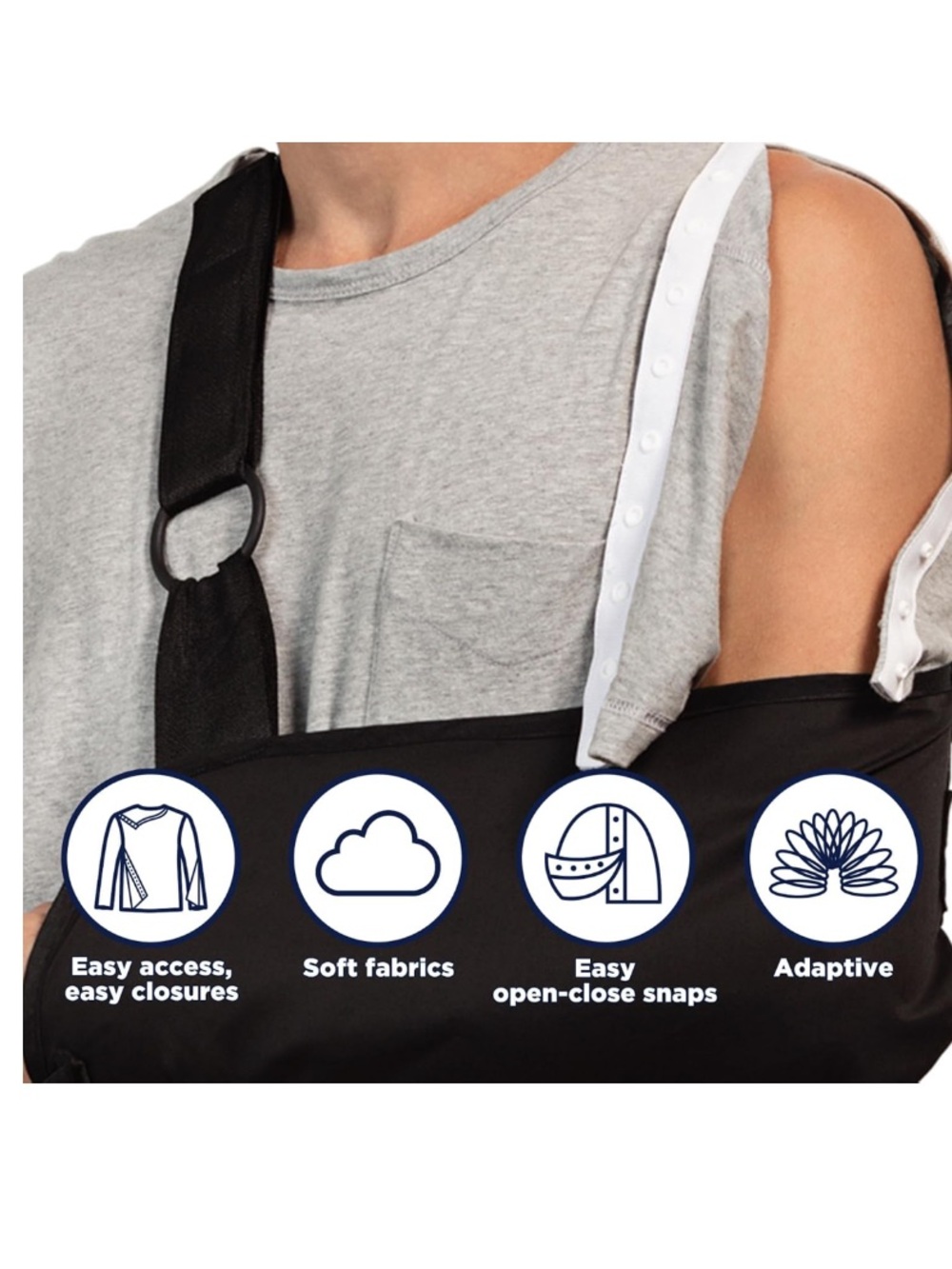 Full Tear Away Short Sleeve Snap Chemo, Surgery, Dialysis Shirt For Recovery - Picture 2 of 5
